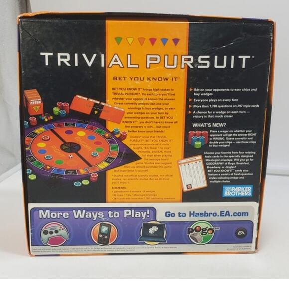 Trivial Pursuit Bet You Know It High Stakes Board Game 2009 **100% COMPLETE** - Picture 6 of 9